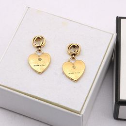 Made In Italy DESIGNER G Pattern Dangle Earrings Women Retro Love Heart Shape Letters Trendy Earring Lady Ear Jewellery Accessories