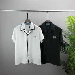 Sweatshirt Prad Sand Summer New Plus Size Cotton Printing Short Sleeve Round Neck Panel T-shirt Oversize Color Black White