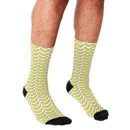 Men's Socks Men's Funny Banana Pattern Printed Harajuku Men Happy Hip Hop Novelty Cute Boys Crew Casual Crazy For MenMen's