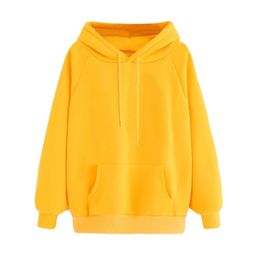 Plus Size Hoodies Sweatshirt Frauen Mode Solide Langarm Pullover Hoodies Weibliche Herbst Winter Trainingsanzug Hoody Mäntel Bluse 210820