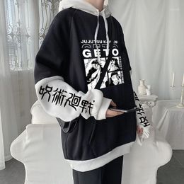 Men's Hoodies & Sweatshirts Anime Jujutsu Kaisen Harajuku Suguru Getou Manga Sweatshirt Gothic Cartoon Men Streetwear Women Winter Patchwork