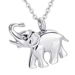 elephant lockets Australia - Memorial Keepsake Urn Pendant Cremation Ash Urn Charm Necklace Jewelry Stainless Steel Cute Elephant Memory Locket - dad and mom245V