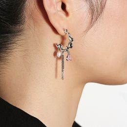 Dangle & Chandelier Fashion Oval Pearl Zircon Metallic Tassel Earrings For Women Personality Beautiful New Jewellery Earings
