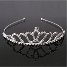 Copricapo Bellissimo diadema da sposa in cristallo lucido, spettacolo per feste, corona placcata, accessori da sposa