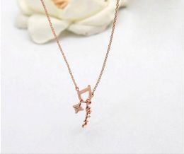 Chains Necklace Women Korea God Alone And Brilliant Goblin S925 Silver Rose Gold 2022 Fashion Long Pendant Statement JewelryChains Godl22