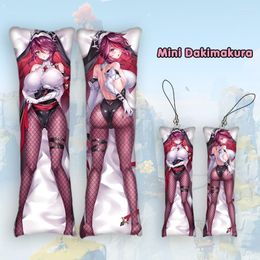 Keychains Genshin Impact Rosaria Dakimakura Keychain Anime Accessories Peachskin Body Pillow Key Ring Bag Pendant Otaku GiftKeychains Fier22