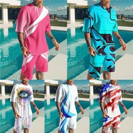 Summer Harajuku Men s Sports Suit Set Casual Men Women Matching Short s Graffiti Print Oversized Clothing Outfits 220613