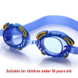 Waterproof Anti-fog Swimming Glasses Cartoon Toddler Swimming Goggles Flat Water Spots Diving Eyewear Swimwear Eyeglasses G220422