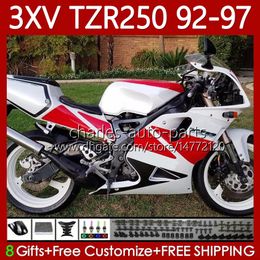 Bodywork For YAMAHA TZR 250 TZR250 R RS RR TZR250RR TZR-250 92-97 Body 117No.14 YPVS 3XV TZR250R White red blk 92 93 94 95 96 97 TZR250-R 1992 1993 1994 1995 1996 1997 Fairing