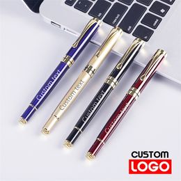 Metal Signature Pen Orb Pen Customized Advertising Pen Office Supplies Lettering Engraved Name Custom Stationery Wholesale 220714