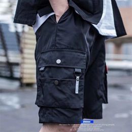 EAEOVNI Summer Fashion Cargo Shorts Men Harajuku Streetwear Joggers Hip Hop Mens Multi Pocket Beach 220621