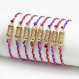 Link Chain Wish Card Copper Bead Bracelet For Women Girls Fashion Pattern Charm Boho Jewelry Adjustable Braided Rope Handmade 2022Link Lars2