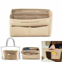 Women Insert Handbag Organiser Purse Felt liner Organiser Bag Tidy Travel JLB15465