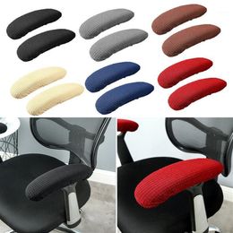 office chair armrest UK - Chair Covers 2pcs Armrest Pads For Home Or Office Chairs Elbow Relief Polyester Gloves Slip Proof Sleeve Pack Cover2799