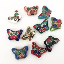 320pcs Cloisonne Filigree Small Butterfly Beaded Wholesale Fancy Jewellery Making Parts DIY Enamel Accessories insects Jewellery