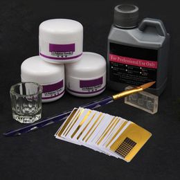 acrylic polymers powder Canada - Nail Art Kits 8Pcs Set Acrylic Powder Kit Crystal Polymer For Nails Set Manicure Need UV Lamp Brush