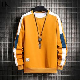 Mens Hoodies Sweatshirt Streetwear Patchwork Hoody Pullover Male O Neck Hoodie Men Long Sleeve Sweatshirts Brand Clothing 201201