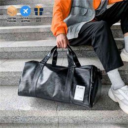 In Stock Wholesale designer outdoor sports travel durable pu leather duffle bags 220709