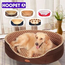 HOOPET Double sided available all seasons Big Size large dog bed House sofa Kennel Soft Fleece Pet Dog Cat Warm Bed s xl LJ200918