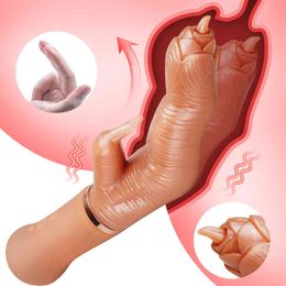 Nxy Dildos Dongs Swing Dildo Vibrators Sex Toys for Women Penis Tougue Finger Shaped Vibrator g Spot Stimulator Adult Products 18 220420