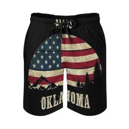 Men's Shorts Men's Sport Running Beach Trunk Pants With Mesh Lining Trunks Ctiy State City Usa Flag American AmericanMen's