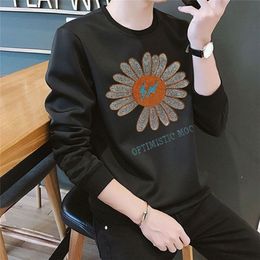 Autumn Casual Streetwear Men Hoodie Hip Hop Hoodie Sweatshirt Flower Print Man Hoodies Long Sleeve Plus Size Sweatshirt Men 201126