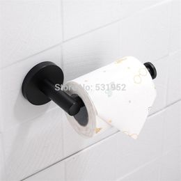 Black Toilet Paper Holder and Dispenser Wall Mount Bathroom Kithchen Tissue Roll Hanger Bathroom Accessories T200425