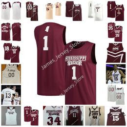 NCAA Stitched Mississippi State Bulldogs basketball Jersey 52 Bailey Howell 1 Reggie Perry 11 Quinndary Weatherspoon 23 Arnett Moultrie 32 Jarvis Varnado Jerseys