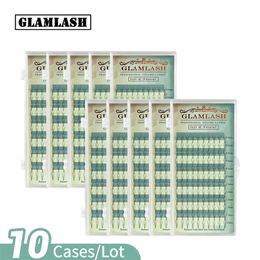 GLAMLASH Wholesale 10 CasesLot Russian Volume 2d 3d 4d 5d 6d eyelash extension premade fan individual mink lashes cil 220524