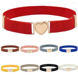 Belts Kids Fashion Adjustable Elastic Stretch Waistbands With Magnetic Heart Buckle For Toddler Girls School Uniform Pants JeansBelts Forb22