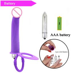 Sex toys masager Penis Husband and Wife Resonance Men's Wear Massager Two Pronged Approach ZKD3 UUM3 JXMQ