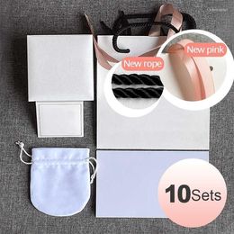 Jewellery Pouches Bags Prefect Bundle Sale Package 10 Sets Lots Bracelet Ring Gift Boxes Fit Original P S Necklace Earring Charms Edwi22