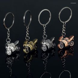 Keychains Antique Motorcycle Pendant Key Chain Creative Model Car Holder Metal Bag Charm Accessories 3D Craft Keychain Miri22