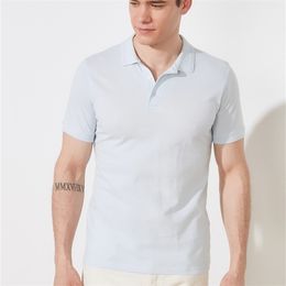 Trendyol Male Colar Jacquard Polo Collar T-Shirt TMNSS20PO0009 Men 'S Clothing Fashion Summer Spring Male Top T-shirt 220505