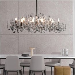 Chandeliers Postmodern Luxury Chrome Tree Branch LED Chandelier Large Living Room Decor Nordic El Dining Metal E14 Lighting FixtureChandelie