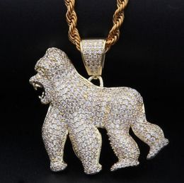 Pendant Necklaces Hight Quality Classic Fashion Animal Gorilla Necklace High Metal Jewellery GiftPendant NecklacesPendant