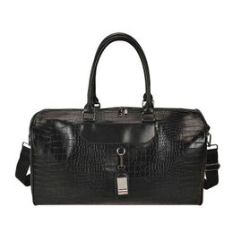 Travel Duffels Handbag Women and Men Large Leather Luxury Handbag Embossed Fashion Gym Tote Weekend Duffle Bag 220626