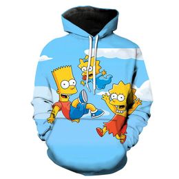 Men's Hoodies & Sweatshirts Harajuku Fashion For Men And Women High Quality Pullovers Mens Novelty Street Wear 3D Cartoon Hoodie TopsMen's