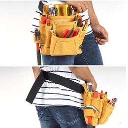 Cowhide Waist Tool Pouch Tool Belt Bag for Woodworking Electrician Carpenter Construction Hardware Screwdriver Tools275d