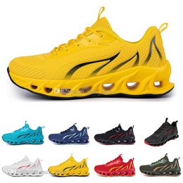 scarpe da corsa da uomo nero bianco moda uomo donna trendy trainer cielo-blu rosso fuoco giallo traspirante sport casual outdoor sneakers stile # 2001-12