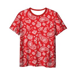 New 3D Print Causal Clothing Bandana Pattern Fashion Men Women T-shirt Plus Size Size S-7XL 012