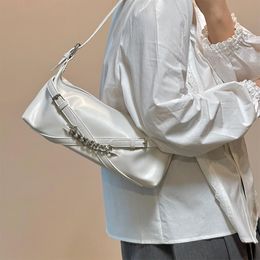 Evening Bags Women Shoulder Bag PU Leather Under Arm 2022 Style Luxury Designer Female Handbags Solid Purse For