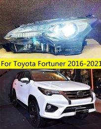 All LED Headlight for Fortuner 20 16-2021 DRL Fog Headlights High Beam Angel Eye Front Lights