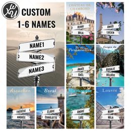 Custom Family Personalized Painting Landscape Customizable First Names Canvas Modern Wall Art Custom Name Wall Decor Family Gift 220623