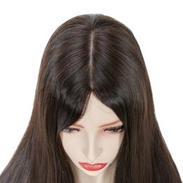 Jewish Wigs Ombre Black Colour #1b Silky Straight 100% Brazilian Cuticle Aligned Virgin Human Hair Kosher Wig for White Woman Fast Express Delivery