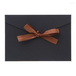 Gift Wrap 10pcs Retro Vintage Blank Bow Paper Envelopes For Letter Greeting Cards Wedding Party Invitations PostcardGift