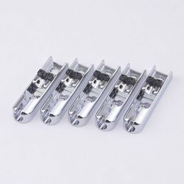 1 Set (5 pieces) Single-String Bass Bridge With Lock Down For 5 Strings Electric Bass (Chrome)