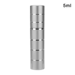 Silver 5ml Line Pattern Perfume Sub-bottling 1pc