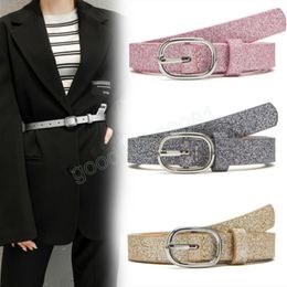 Leather Belts For Women Fashion Jeans Classic Retro Simple Round Buckle Female Pin New Denim Dress Sword Goth Luxury