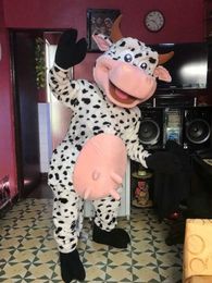Mascot Costume Stuffed Animals Cartoon Doll Costume Cow Character Party